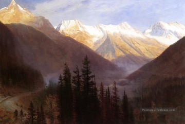 Lever du soleil à la station Glacier Albert Bierstadt Montagne Peinture à l'huile